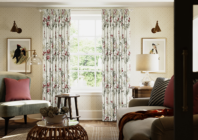 Wild Meadow, Ruby - Made to Measure Curtains - Image 3
